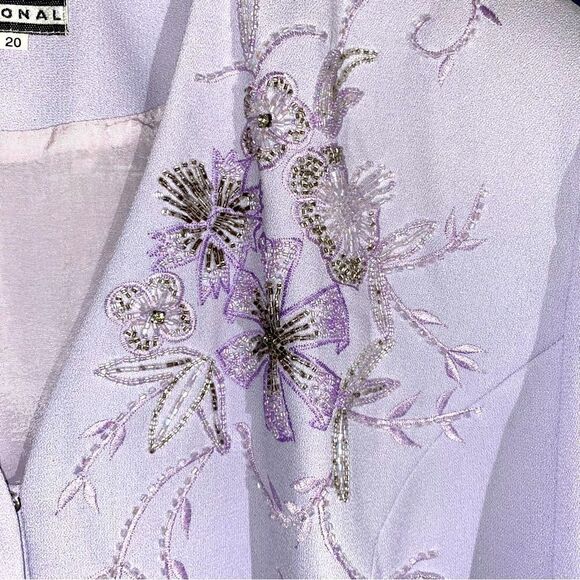 Ben Marc Lavender Beaded Jacket Size 20 Churchwear - Picture 9 of 10
